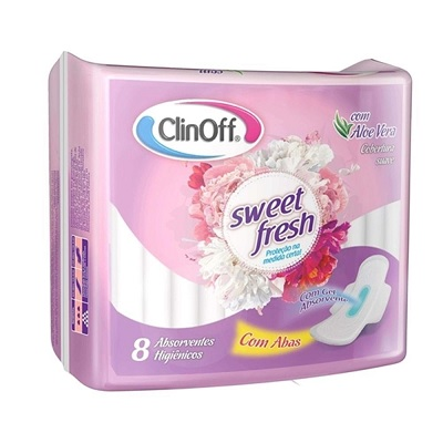 ABSORVENTE CLINOFF SUAVE C/ ABAS 8 UNIDADES