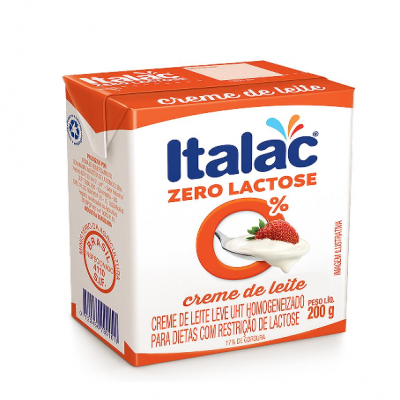 CREME DE LEITE ITALAC ZERO LACTOSE 200 G