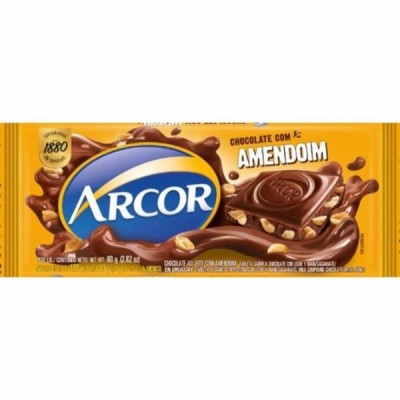 CHOCOLATE ARCOR AMENDOIM 80G