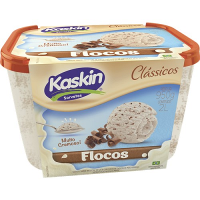 SORVETE KASKIN FLOCOS 2L