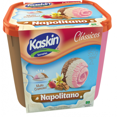 SORVETE KASKIN DGUST NAPOLITANO 1,7L