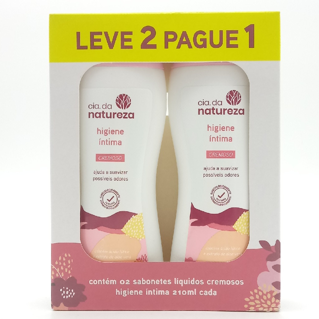 SABONETE CIA DA NATUREZA LÍQUIDO INTIMO LEVE 2 PAGUE 1 210 ML CADA 420ML