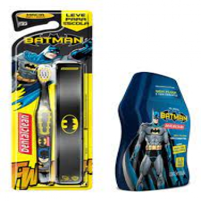 KIT ESCOVA + GEL DENTAL BATMAN