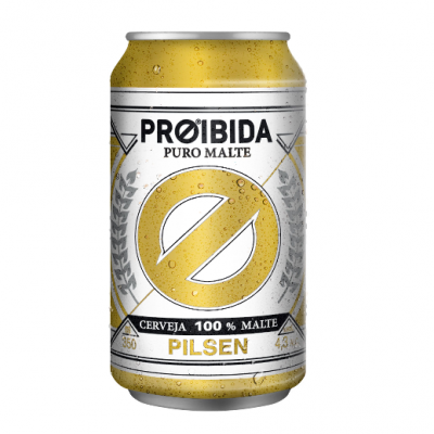 CERVEJA PROIBIDA PURO MALTE PILSEN 350ML