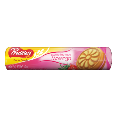 BISCOITO RECHEADO PREDILLETO MORANGO 120G