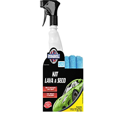 KIT LAVA A SECO RODABRILL 01 LAVA SECO 500 ML + 3 PANOS DE MICROFIBRA 30 CM X 30 CM