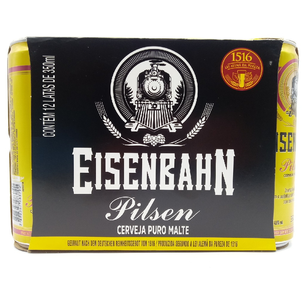 CERVEJA EISENBAHN PURO MALTE CONTÉM 12 LATAS DE 350 ML