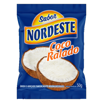 COCO RALADO NORDESTE ÚMIDO ADOÇADO 50G