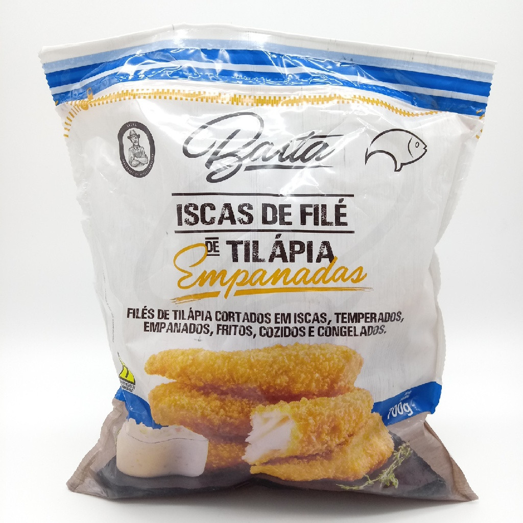 ISCAS DE FILÉ DE TILÁPIA BAITA EMPANADAS 700 GRAMAS