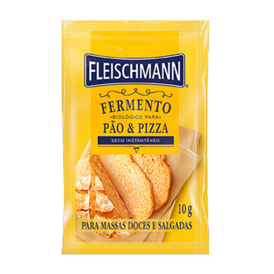 FERMENTO BIOLÓGICO PARA PÃO & PIZZA FLEISCHMANN SECO INSTANTÂNEO 10 GRAMAS