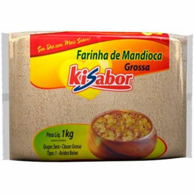 FARINHA MANDIOCA KISABOR GROSSA 1KG