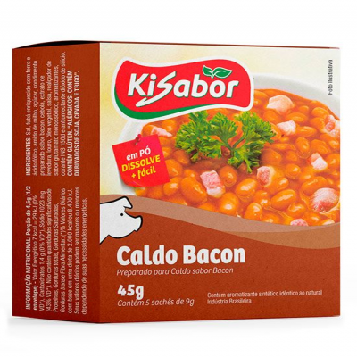 CALDO EM PÓ KISABOR BACON 45G