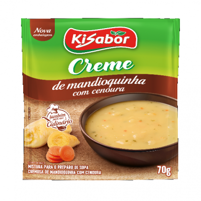 CREME DE MANDIOQUINHA KISABOR COM CENOURA 70G