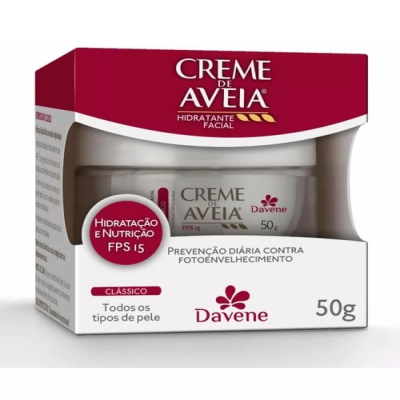 CREME HIDRATANTE FACIAL AVEIA DAVENE CLÁSSICO 50G