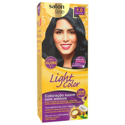 TINTURA SALON LINE LIGHT COLOR 1.0 PRETO AZULADO