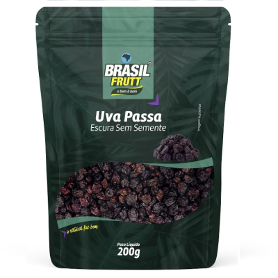 UVA PASSA BRASIL FRUTT ESCURA SEM SEMENTE 200 G