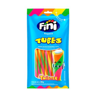 FINI TUBES TWISTER FRUTAS SILVESTRES 80 GRAMAS