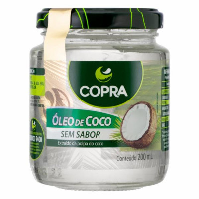 ÓLEO DE COCO COPRA SEM SABOR/CHEIRO 200ML