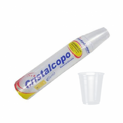 COPO DESCARTAVEL TRANSPARENTE CRISTALCOPO COM 100 UNIDADES 180 ML