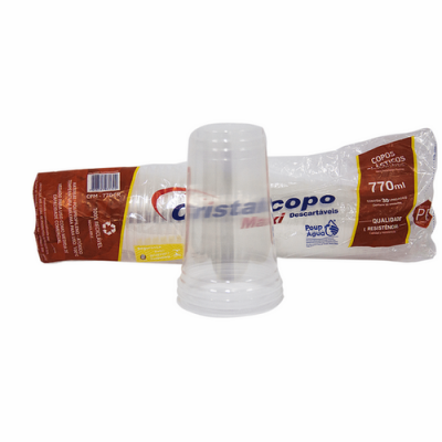 COPO DESCARTÁVEL CRISTALCOPO 770ML 30 UNIDADES