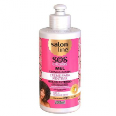 CREME PARA PENTEAR SALON LINE S.O.S MEL E ÓLEO DE COCO 300ML