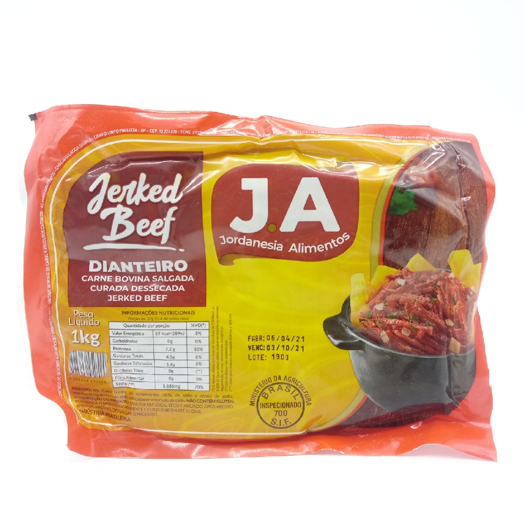CARNE SECA J.A JERKED BEEF DIANTEIRO 1 KG