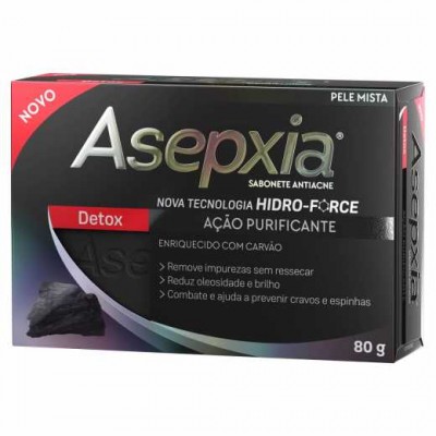 SABONETE ASEPXIA ANTIACNE DETOX AÇÃO PURIFICANTE 80 GRAMAS