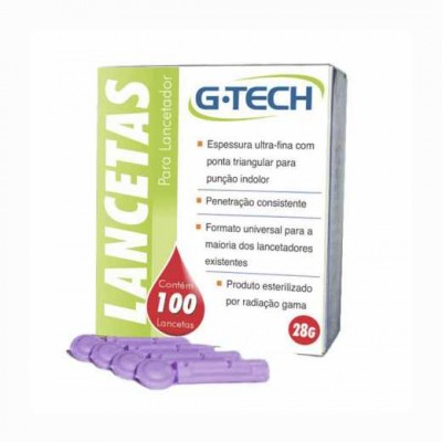 LANCETAS G-TECH 100 UNIDADES