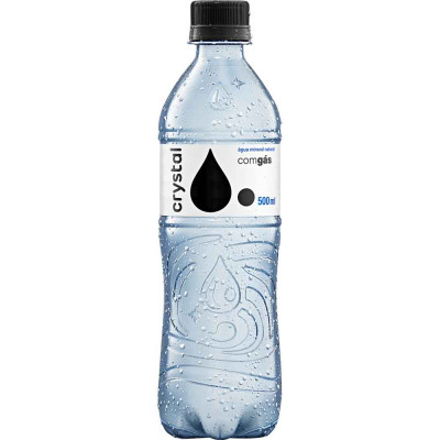 ÁGUA MINERAL COM GÁS 500ML CRYSTAL