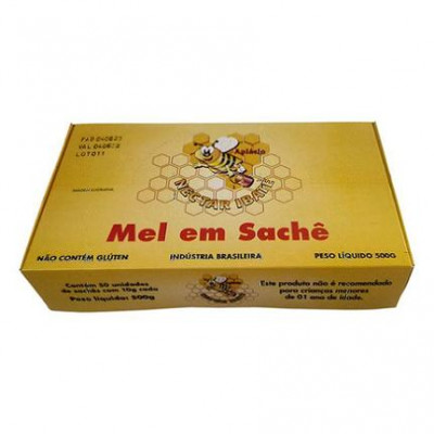 MEL EM SACHÊS STICK 50 SACHÊS DE 10 GRAMAS