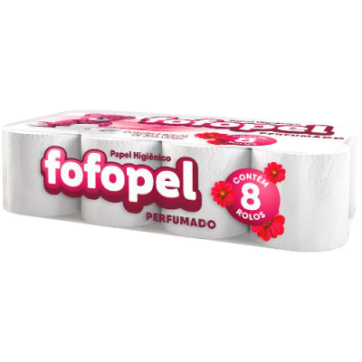 PAPEL HIGIÊNICO FOFOPEL PERFUMADO FOLHA SIMPLES 30M 8 ROLOS