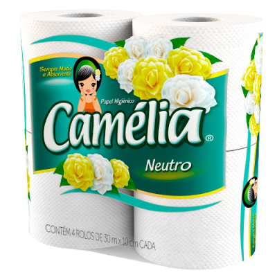 PAPEL HIGIÊNICO CAMÉLIA NEUTRO 4 ROLOS