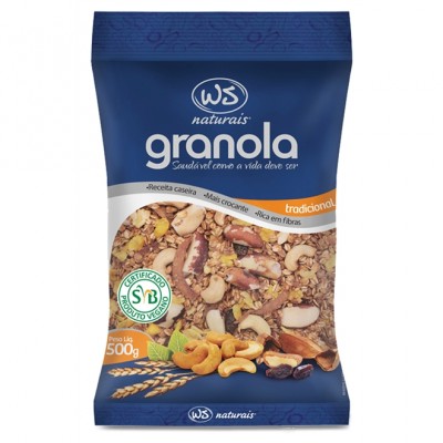 GRANOLA WS NATURAIS TRADIÇÃO CASEIRA 500 G