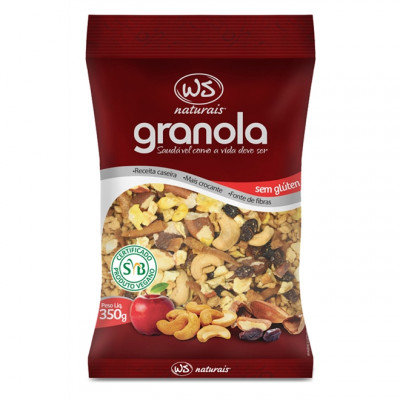 GRANOLA WS NATURAIS SEM GLÚTEN 350 G