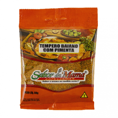 TEMPERO BAIANO SABOR DA MAMA C/ PIMENTA 50G