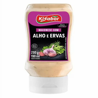 MAIONESE KISABOR COM ALHO E ERVAS 200 G