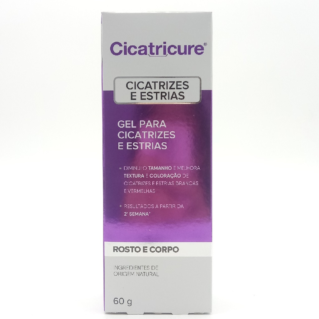 CICATRICURE GEL PARA CICATRIZES E ESTRIAS ROSTO E CORPO 60 GRAMAS