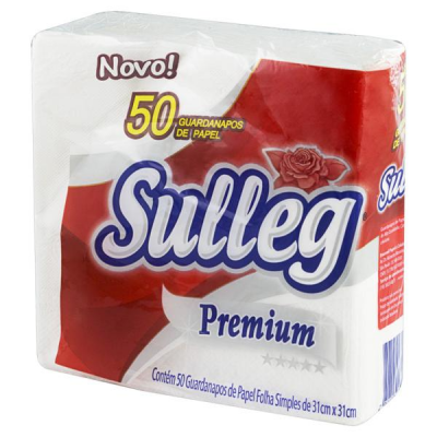 GUARDANAPO DE PAPEL SULLEG PREMIUM 50 UNIDADES