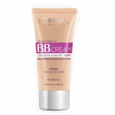 BASE L'ORÉAL PARIS BB CREAM 5 EM 1 FPS 20 MORENA COM 30ML