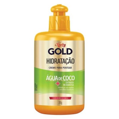 CREME PARA PENTEAR NIELY GOLD HIDRATANTE ÁGUA COCO 280G