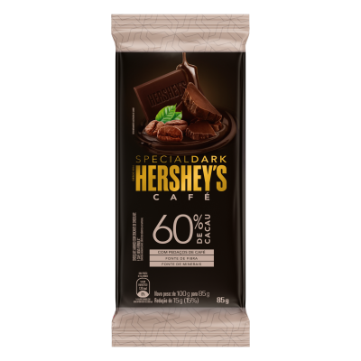 CHOCOLATE HERSHEY'S SPECIAL DARK CAFÉ 60% DE CACAU 85 GRAMAS