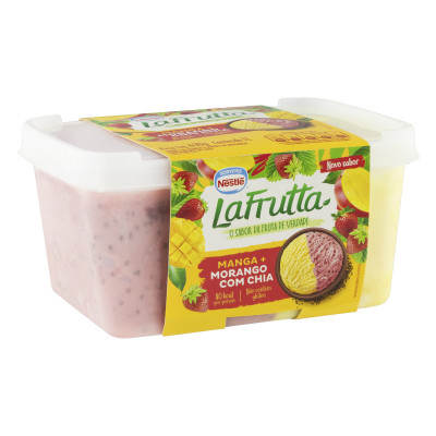 SORVETE NESTLÉ LA FRUTA MANGA+MORANGO COM CHIA 1L