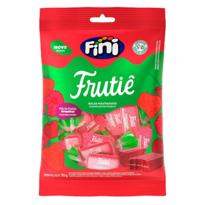 BALAS MASTIGÁVEIS FINI FRUTIÊ MIX DE FRUTAS VERMELHAS 70G