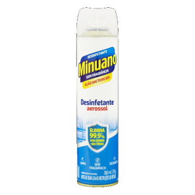 DESINFETANTE AEROSOL MINUANO S/ FRAGRÂNCIA 360ML