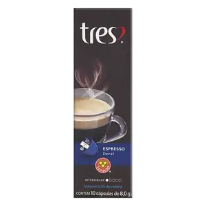 CÁPSULA 3 CORAÇÕES EXPRESSO DESCAFEINADO 80 G