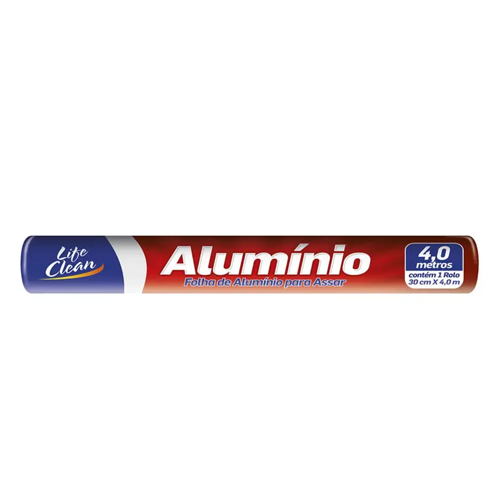 ROLO DE ALUMÍNIO 30CM X 7,5M LIFE CLEAN 1 UNIDADE