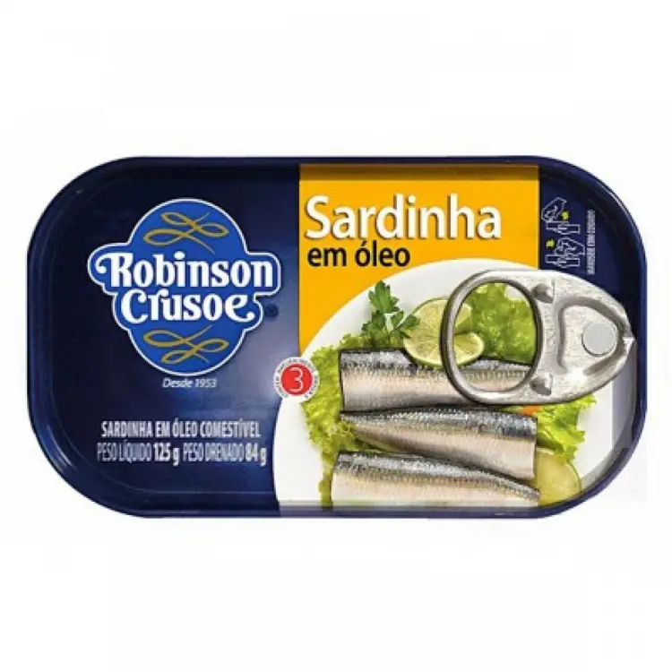 SARDINHA EM ÓLEO ROBINSON CRUSOE 125 GRAMAS