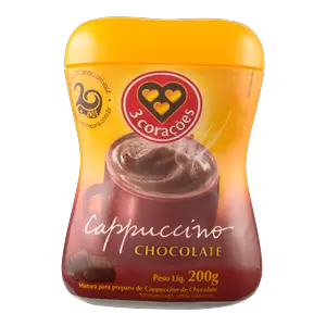 CAFÉ 3 CORAÇÕES CAPUCCINO CHOCOLATE 200 G