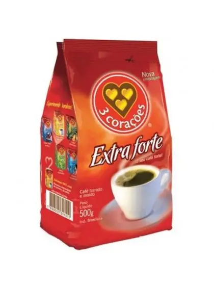 CAFÉ 3 CORAÇÕES EXTRA FORTE 500 GRAMAS