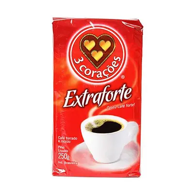 CAFÉ 3 CORAÇÕES A VÁCUO EXTRA FORTE 250G